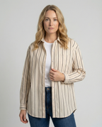 Women's Striped Shirt with Chest Pocket
