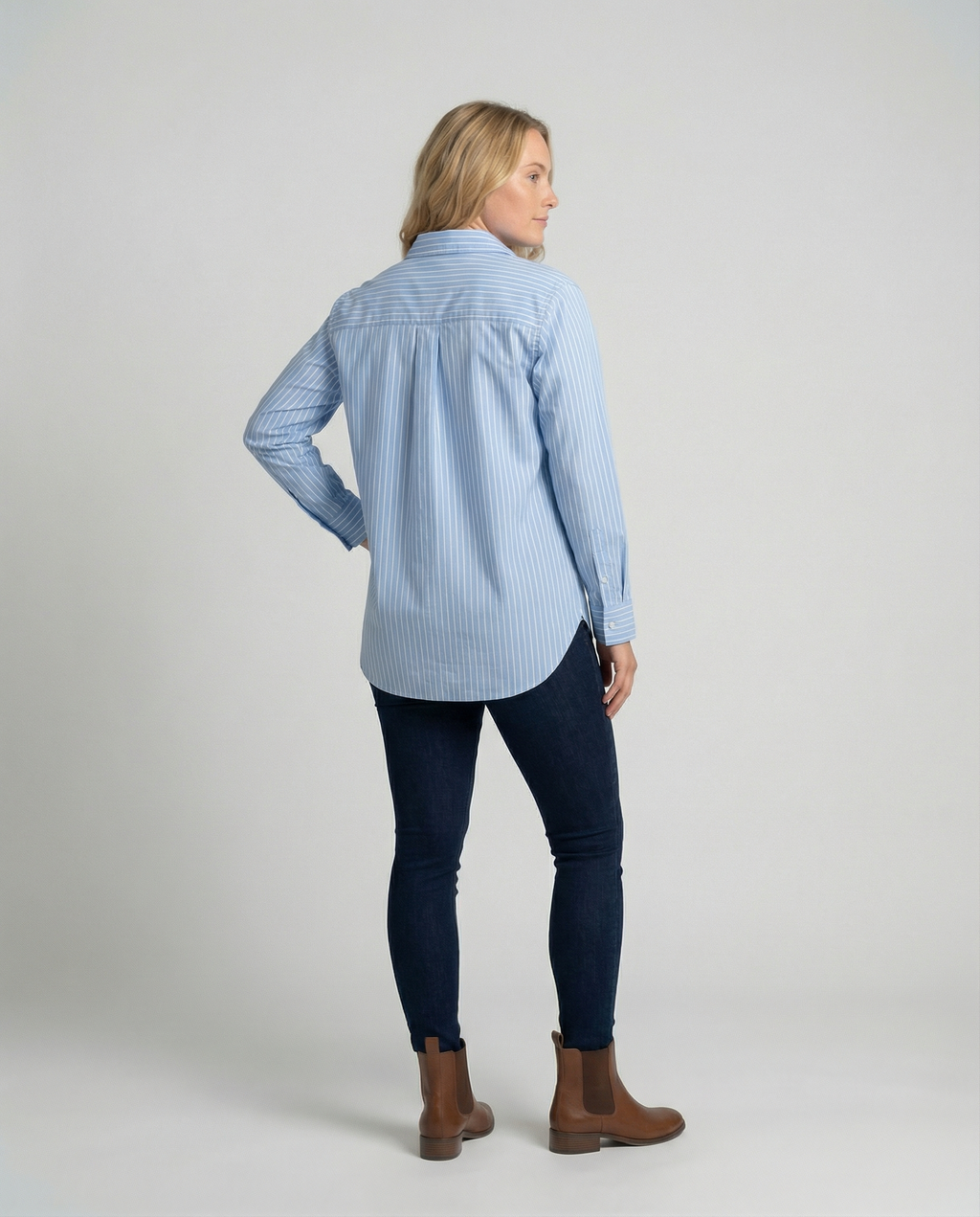 Casual Women's Striped Shirt Blouse