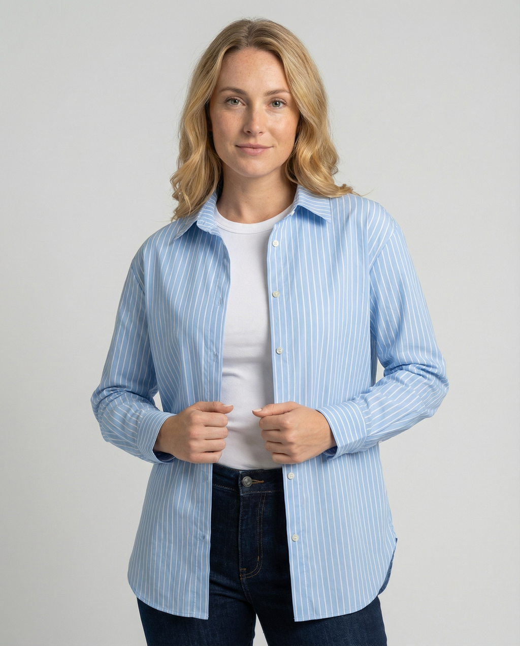 Casual Women's Striped Shirt Blouse