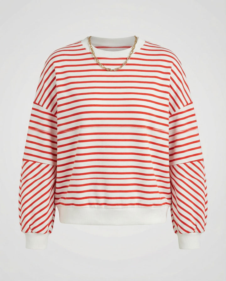 Boxy Sweatshirt Women Striped