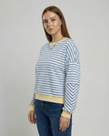 Women's Striped Boxy Sweatshirt
