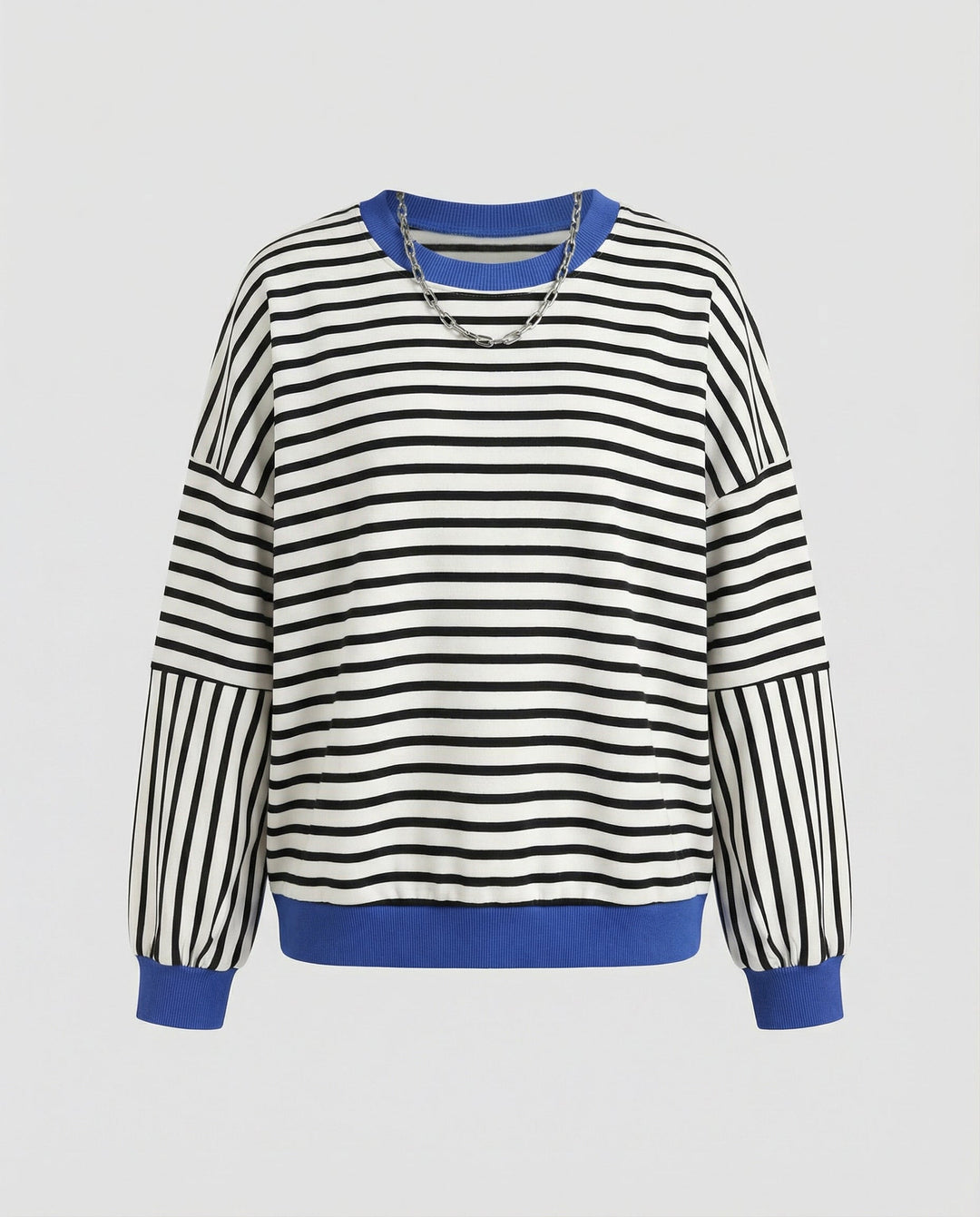 Boxy Sweatshirt Women Striped