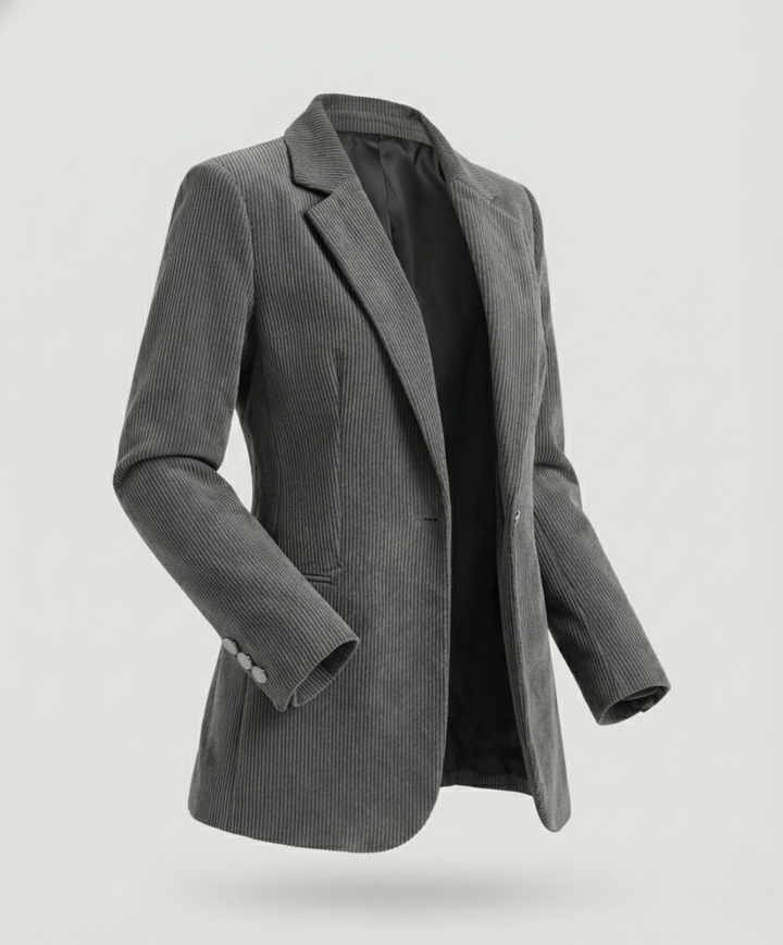 Cord Blazer Women Elegant