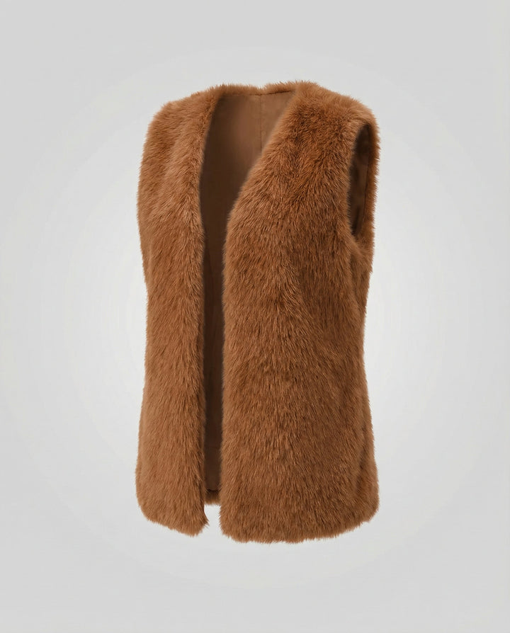 Ladies Faux Fur Vest