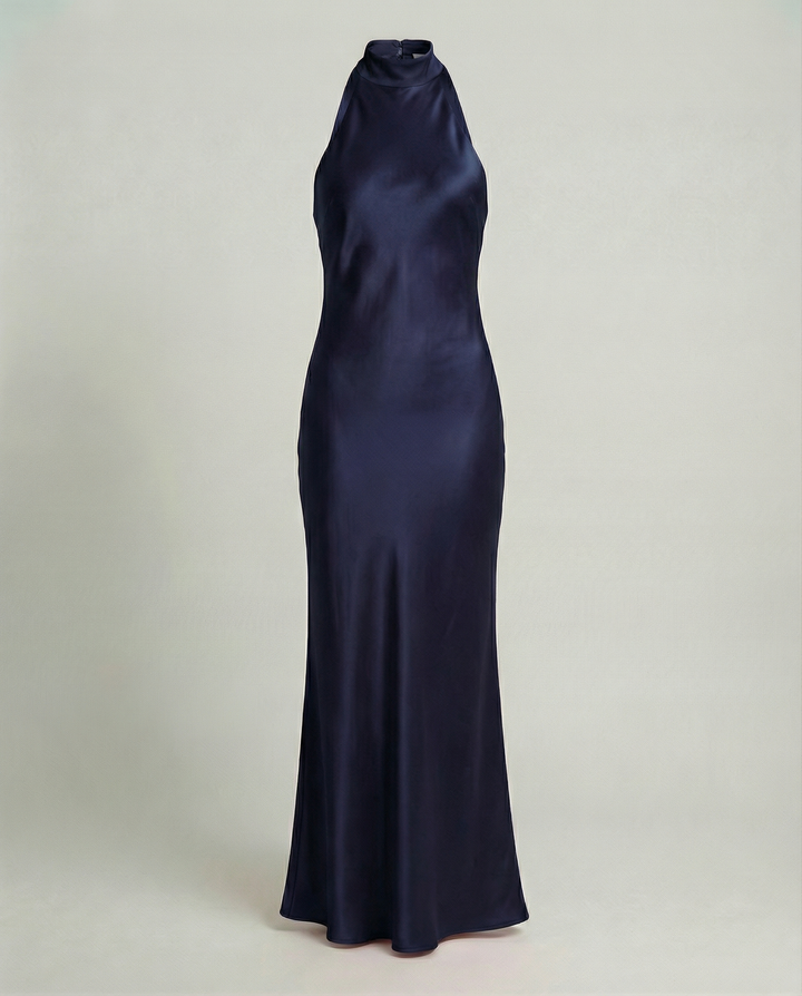 Elegant Maxi Dress Women Satin