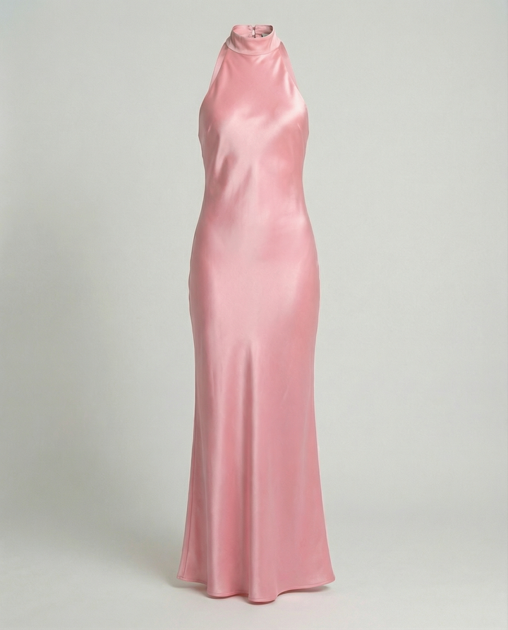 Elegant Maxi Dress Women Satin