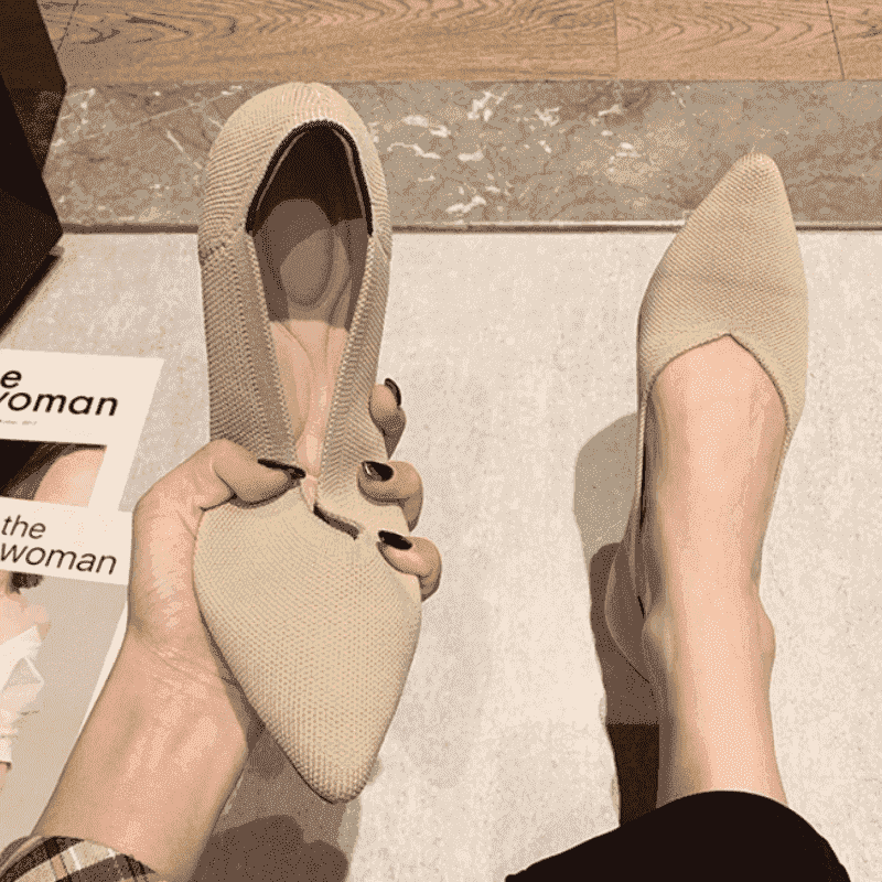 Beige Ballet Flats