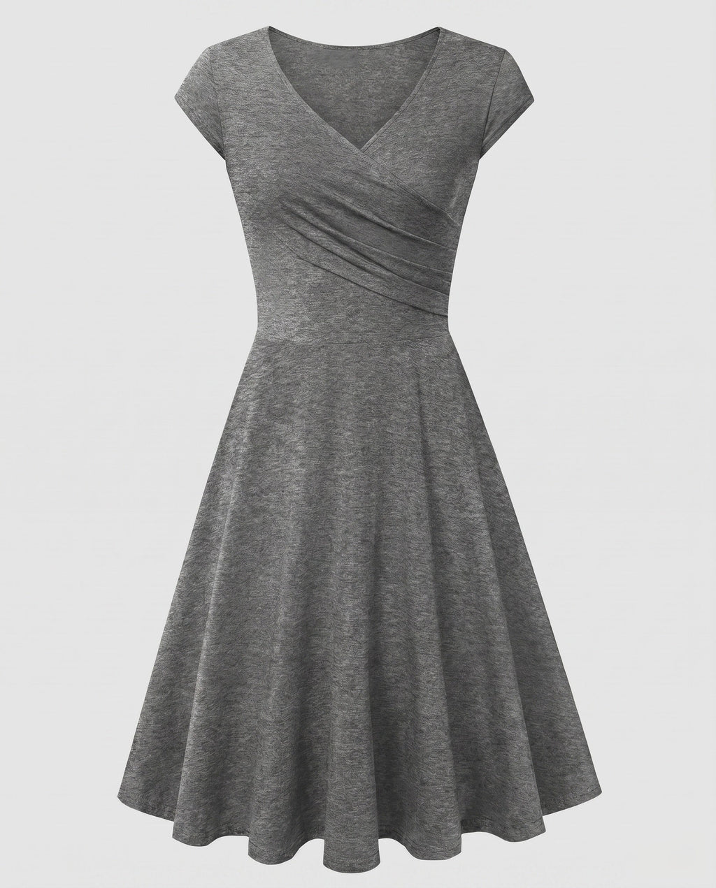 Women's A-Line Dress with Wrap Design and Pleats