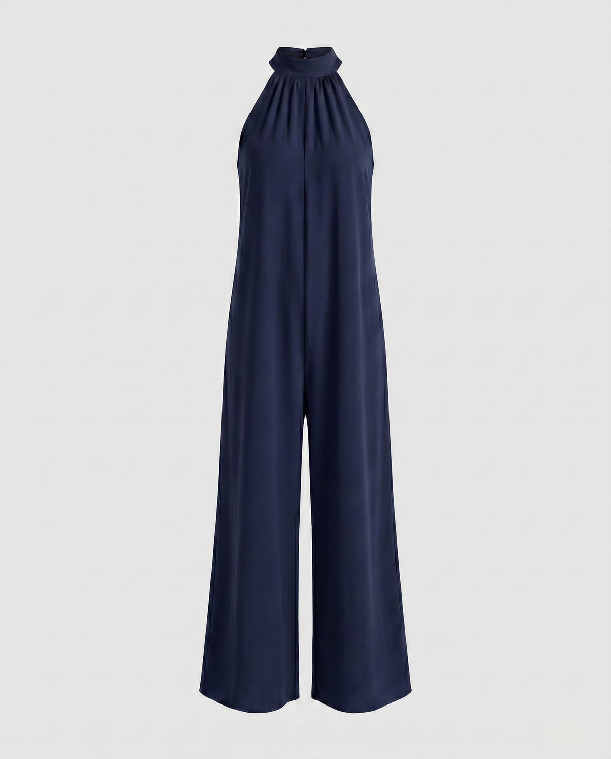 Women's Jumpsuit with High Collar and Wide Leg