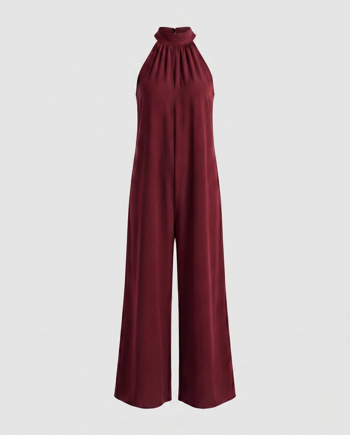 Women's Jumpsuit with High Collar and Wide Leg