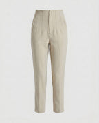 Women's Elegant High-Waisted Pleated Trousers