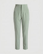 Women's Elegant High-Waisted Pleated Trousers