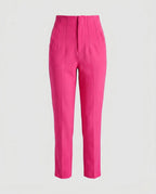 Women's Elegant High-Waisted Pleated Trousers