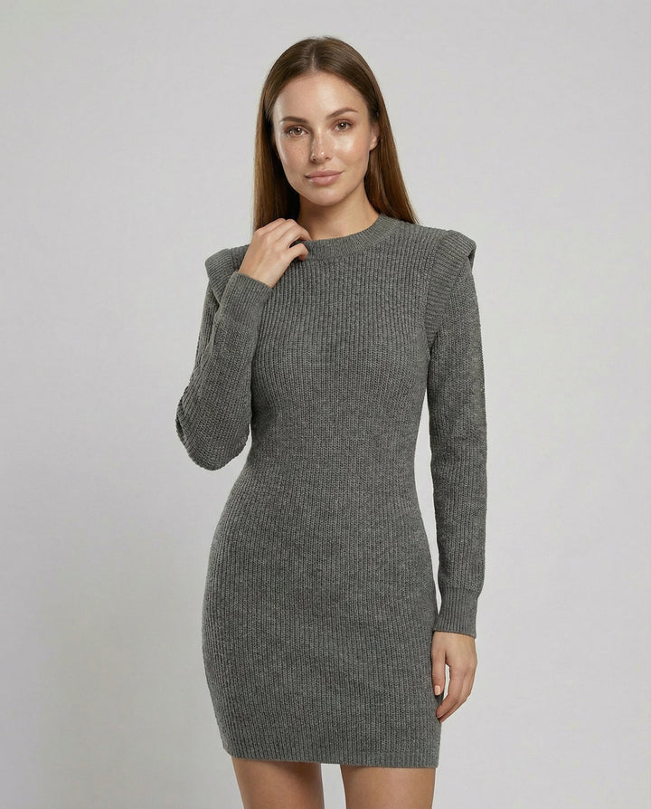 Elegant Figure-Hugging Knitted Midi Dress