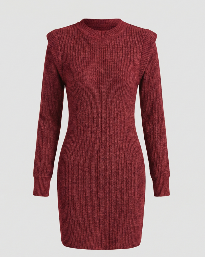 Elegant Figure-Hugging Knitted Midi Dress