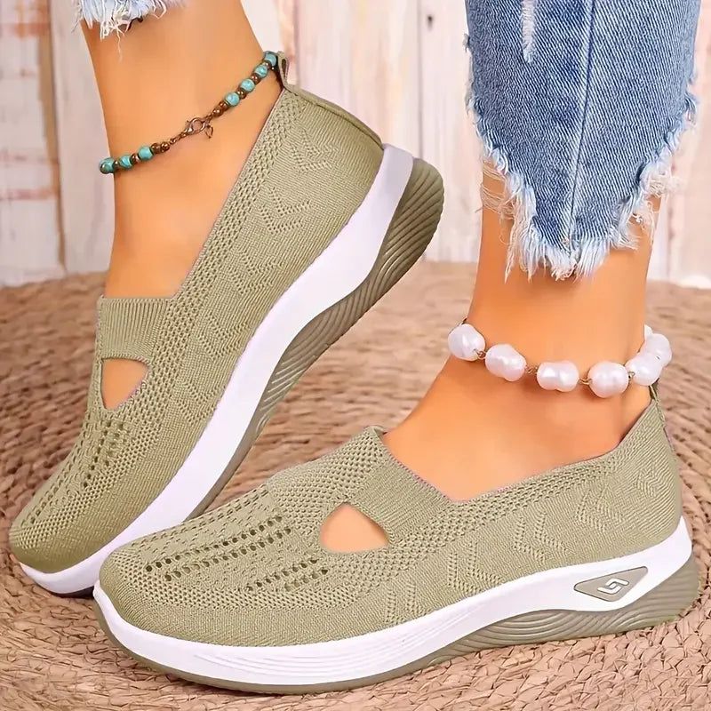 Women's Breathable Solid Color Sneakers