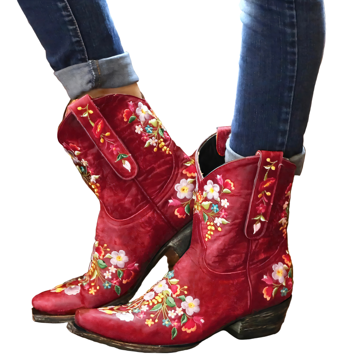 Women's Water-Resistant Vintage Style Cowgirl Boots
