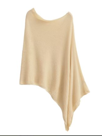 Women's Elegant Fine Knit Poncho Stole