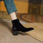 Ankle Boots with Non-Slip Sole and Zipper