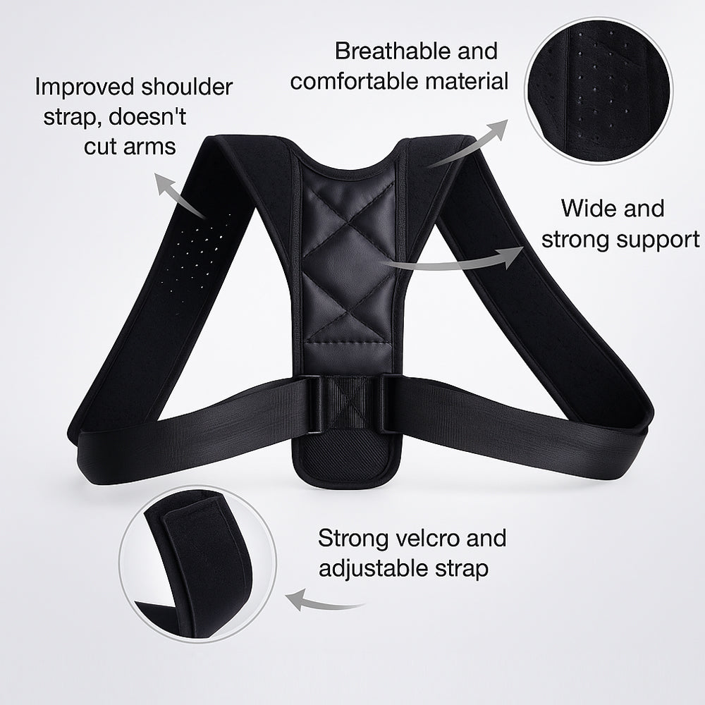 Adjustable Posture-Correcting Back Support