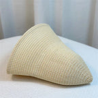 Women's Korean-style braided straw bucket hat