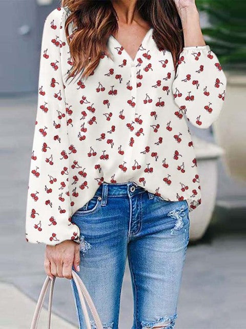 Cherry Print Blouse