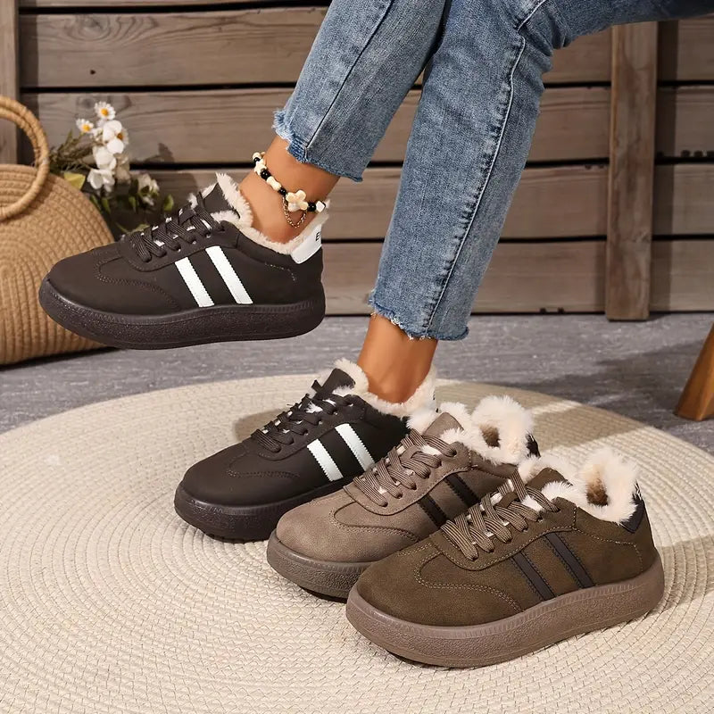 Comfortable Cotton Sneakers with Warm Lining