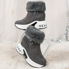 Comfortable Non-Slip Boots with Fur Lining and Side Zipper