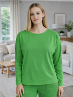 Casual Two-Piece Set with Wide Top and Loose Pants