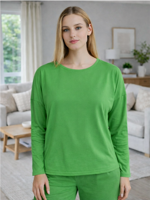 Casual Two-Piece Set with Wide Top and Loose Pants