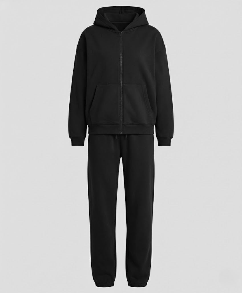 Women Fleece Jogging Suit with Hood