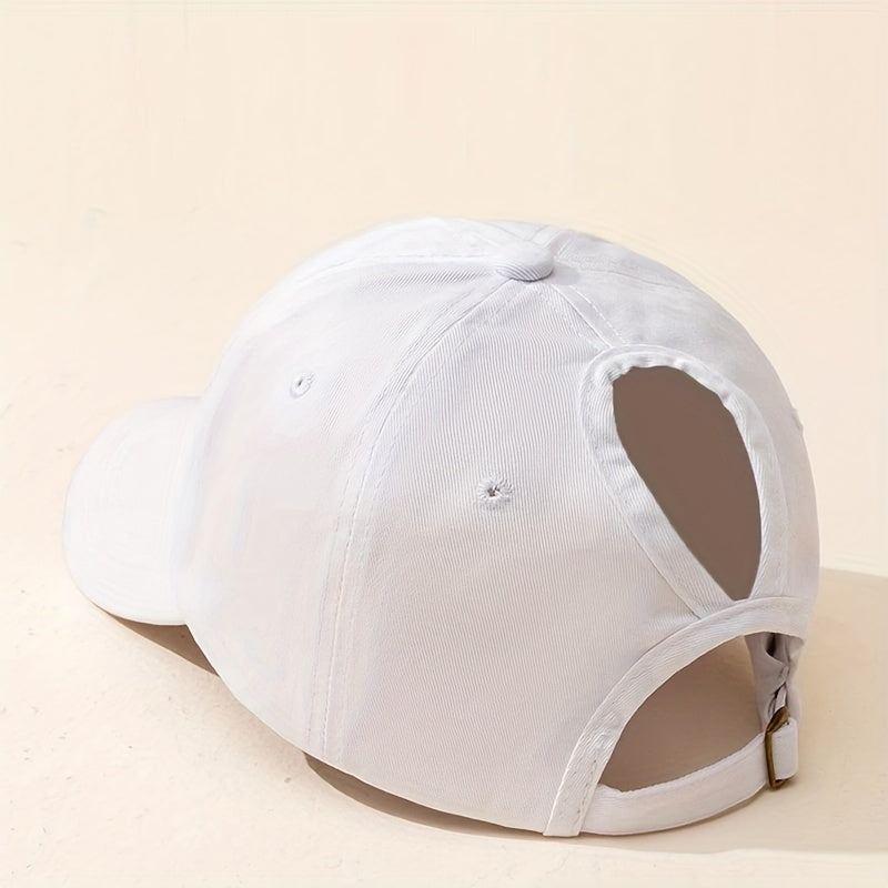 Ponytail Baseball Cap with Breathable Comfort and UV Protection