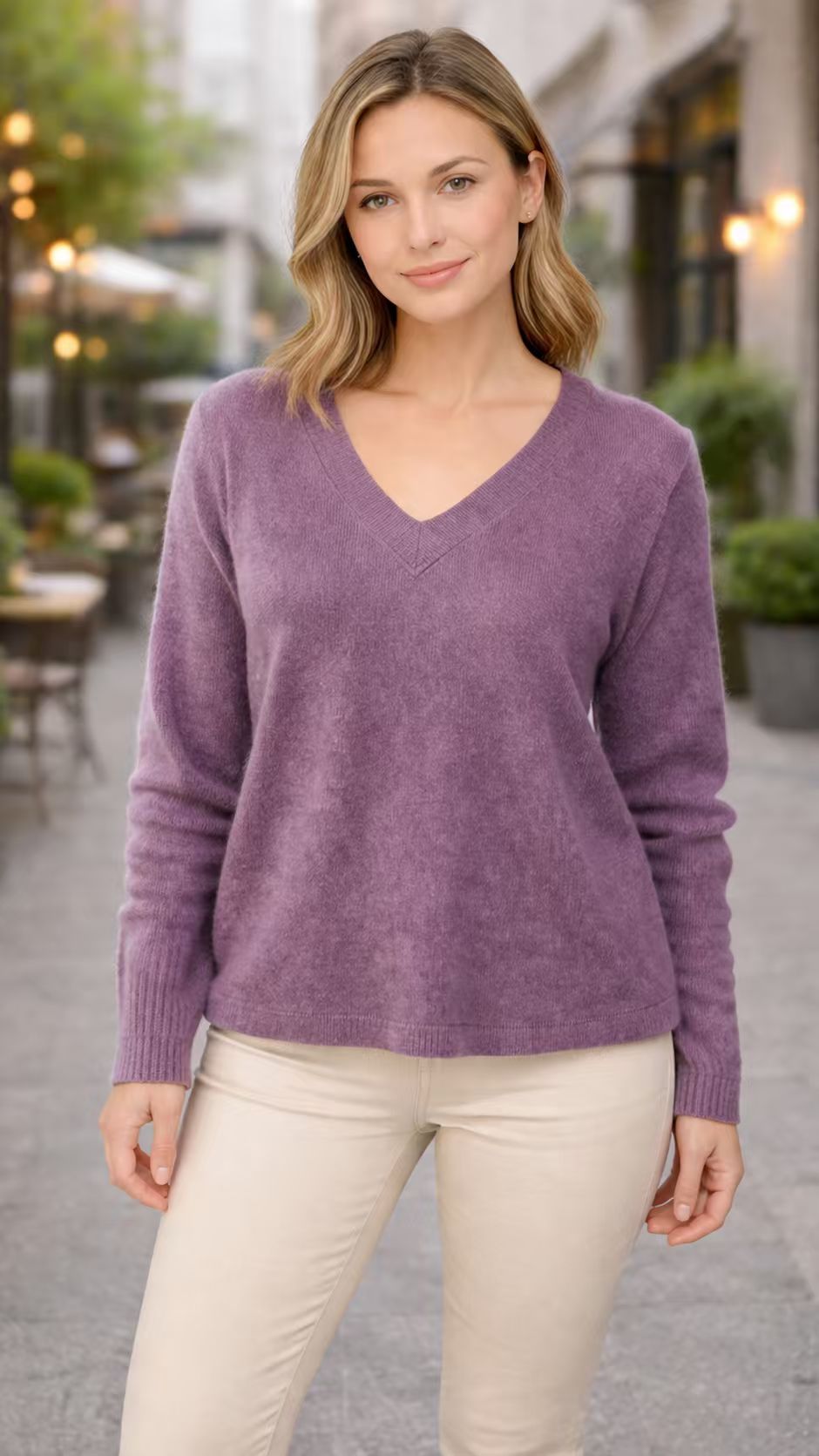Amara Vintage V-Neck Sweater