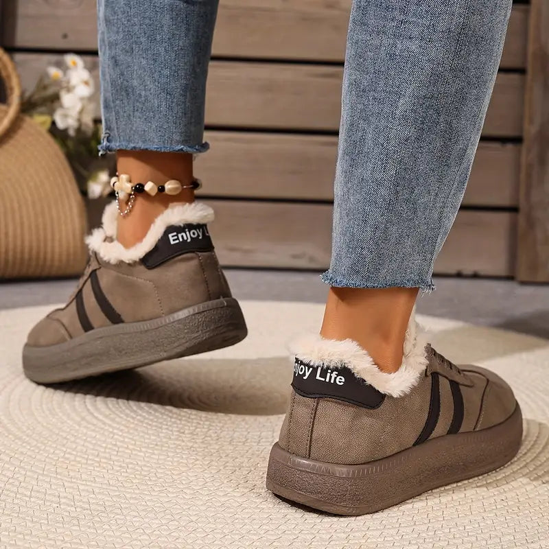Comfortable Cotton Sneakers with Warm Lining