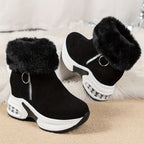 Comfortable Non-Slip Boots with Fur Lining and Side Zipper