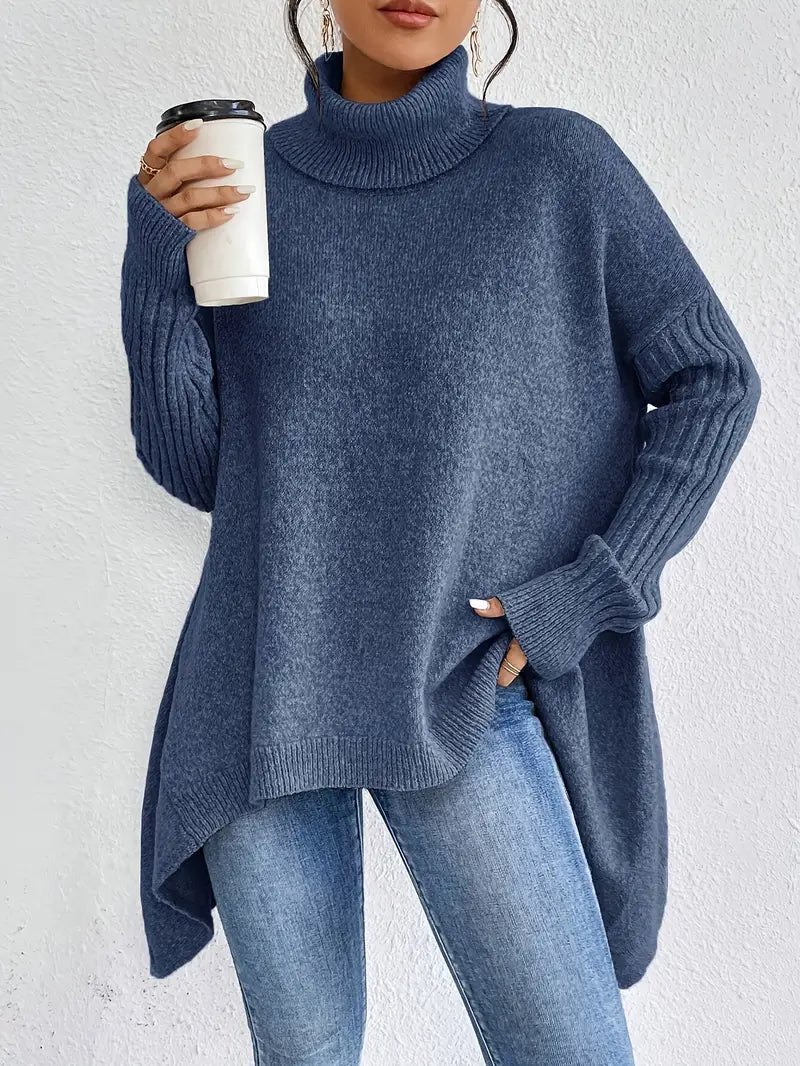Long Turtleneck Sweater for Daily Comfort
