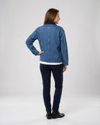 Women's Denim Jacket with Chest Pockets