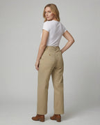 Women's High-Waisted Wide-Leg Pants with Fabric Belt