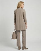 Two-Piece Jersey Blazer and Palazzo Pants Set