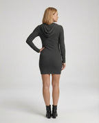 Women's Ribbed Hooded Dress