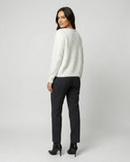 Women's Fluffy Cardigan with Pearl Detail