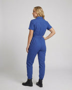 Casual Jumpsuit with Tailored Cut and Full Button Placket