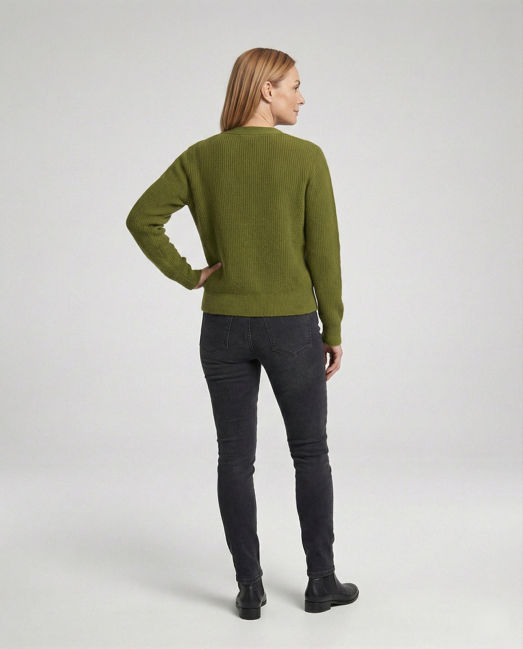 Women's V-Neck Cardigan with Buttons