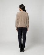 Women's Fluffy Cardigan with Large Buttons