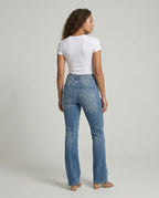 Women's High-Waisted Bootcut Jeans with Vintage Charm