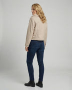 Women's Wool Jacket with Faux Fur Collar