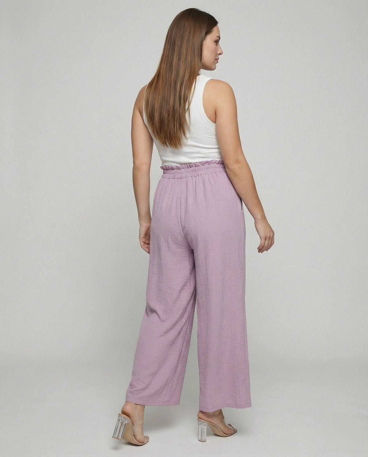 Women's Wide-Leg Culottes with Elastic Waistband