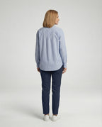 Women's Striped Blouse with Classic Collar