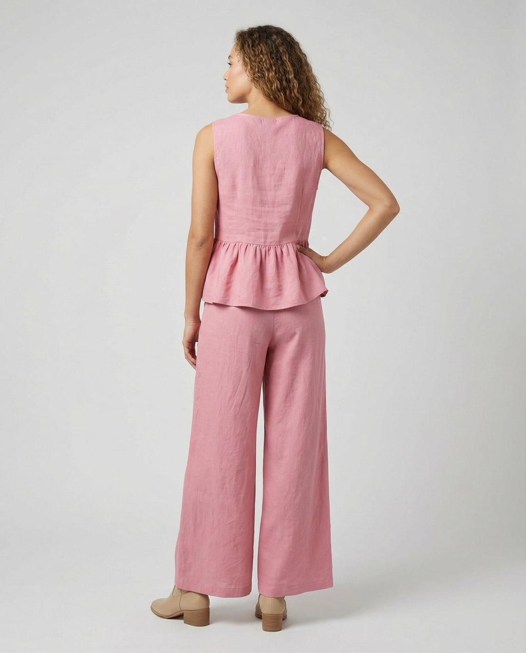 Elegant Women's Linen Trouser Suit