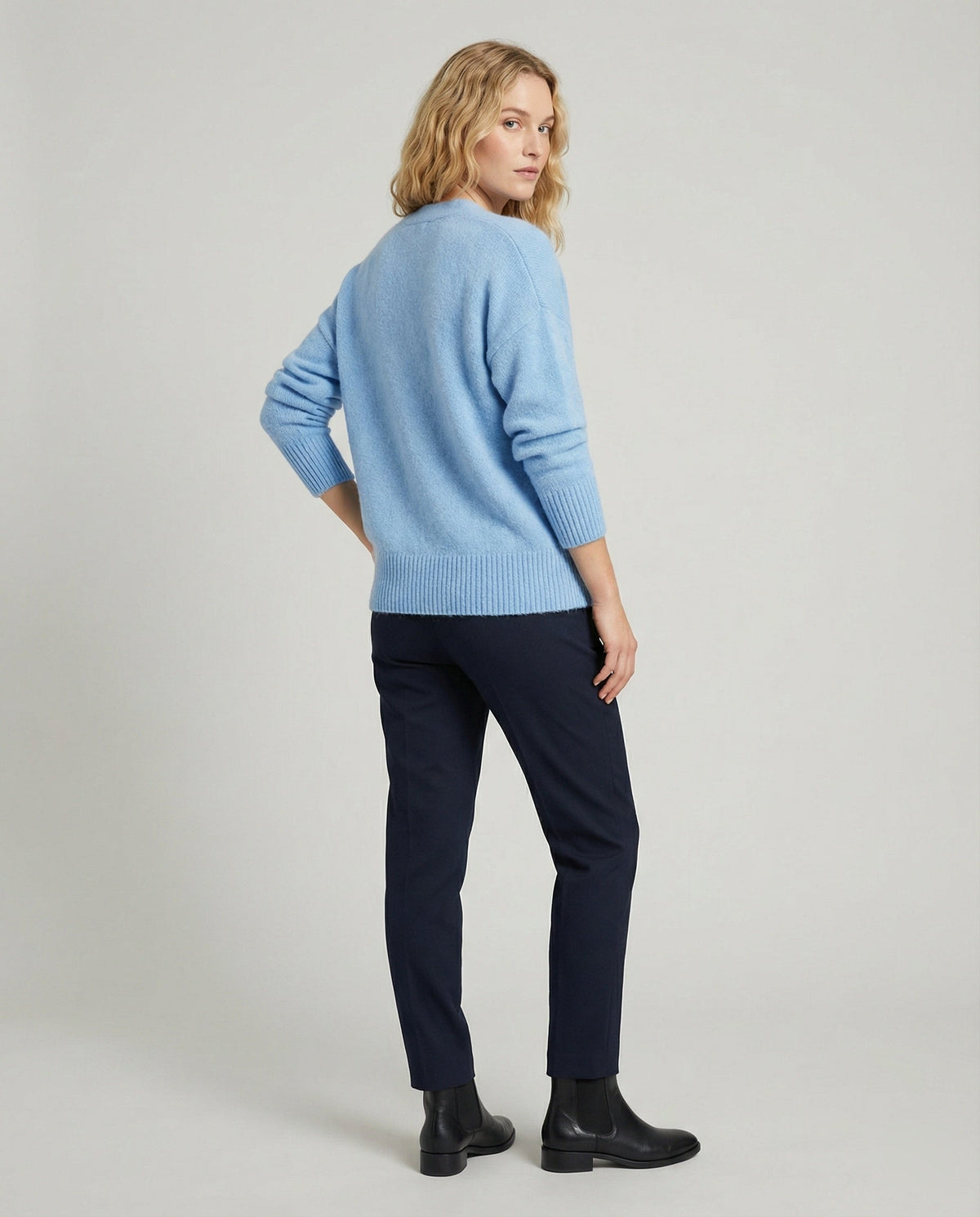 Women's Fluffy Cardigan with Puff Sleeves